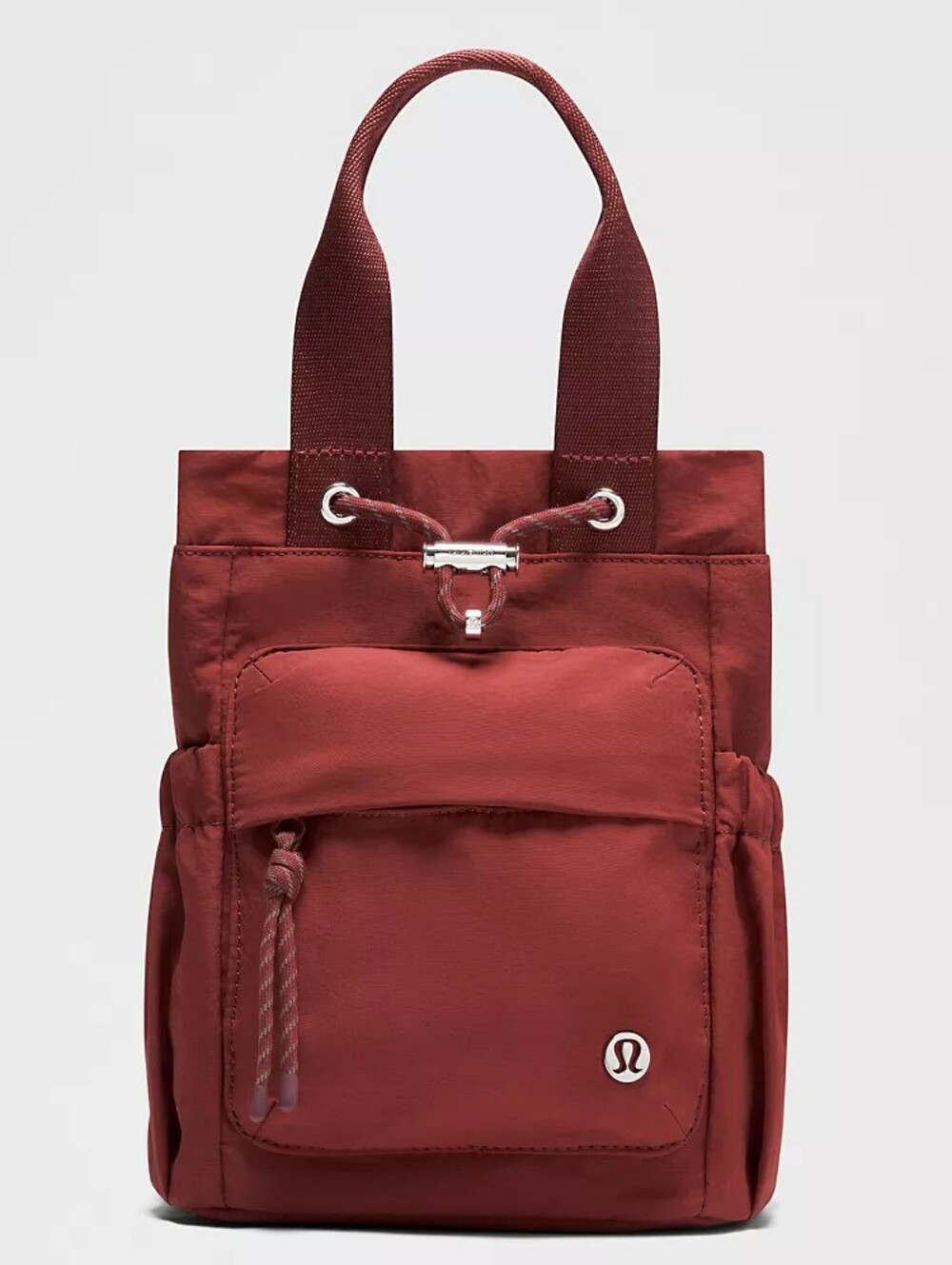 Lululemon Convertible Drawstring Bucket Bag Cranberry Charm Burgandy Bay 5L
